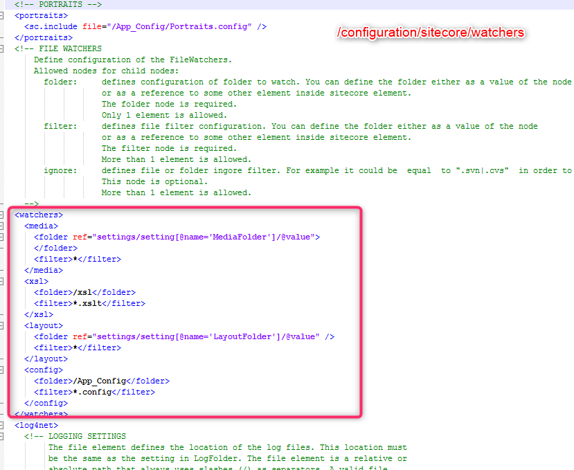 Sitecore Config File Watchers